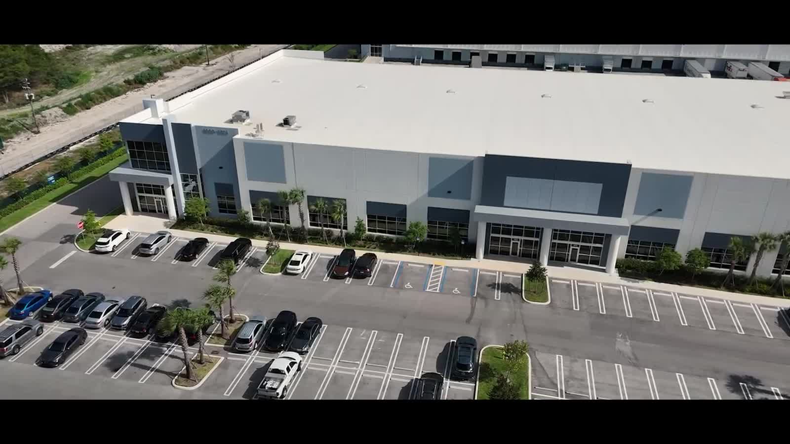 Aerial view of Fast Track's Miami logistics facility
