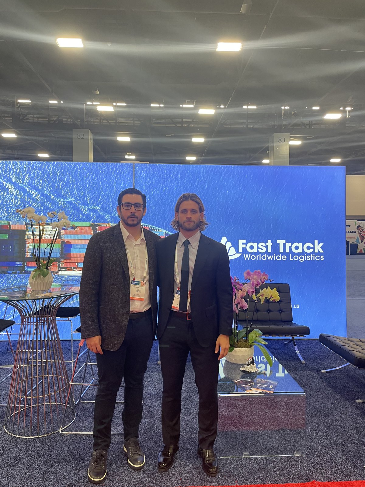 Andres Yeguez and Andres Sultan, founders of Fast Track Worldwide Logistics